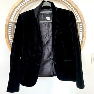 J. Crew velvet boy blazer
